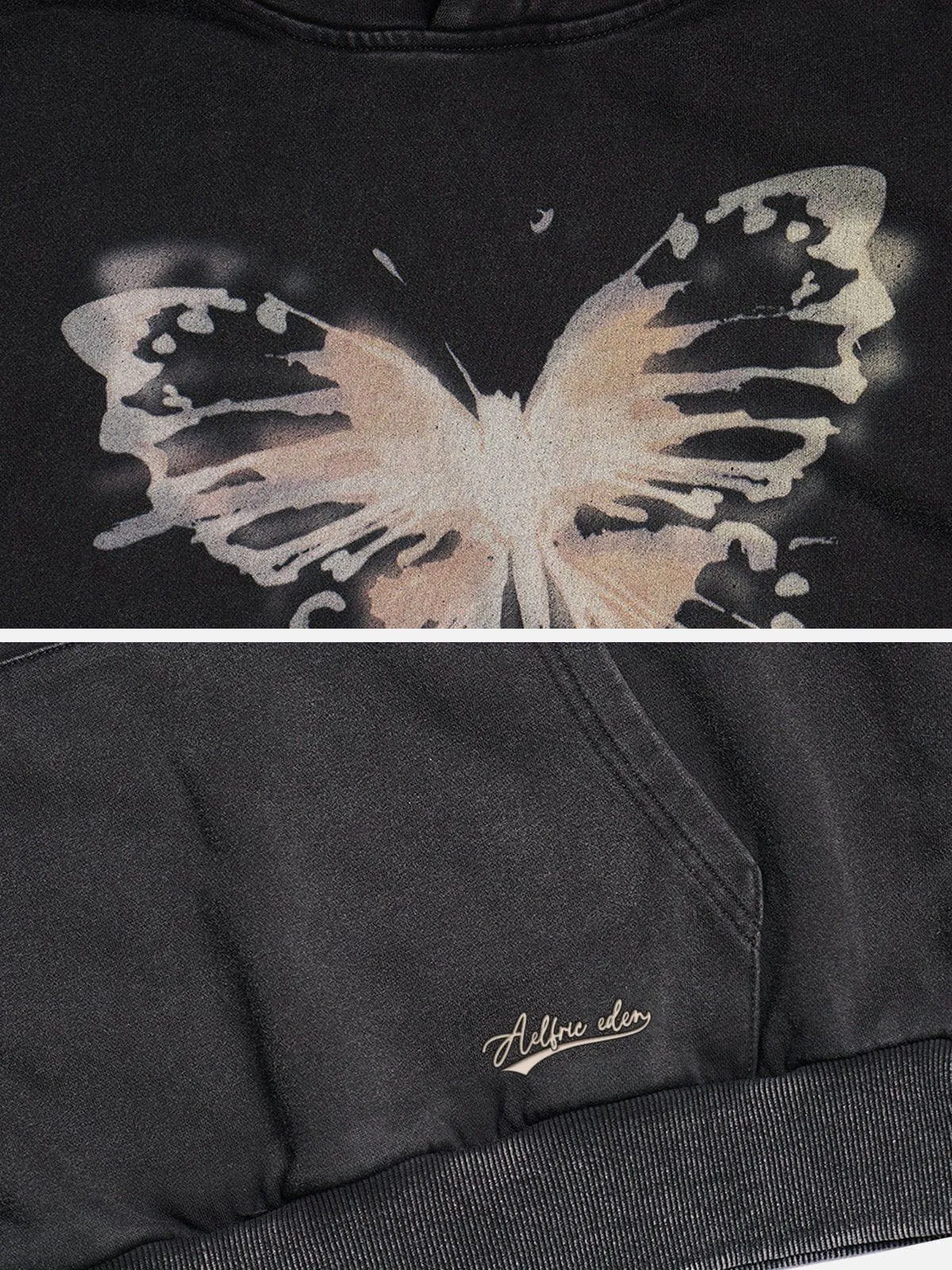 Aelfric Eden Washed Butterfly Print Hoodie sold by Aelfric Eden product image thumbnail 5