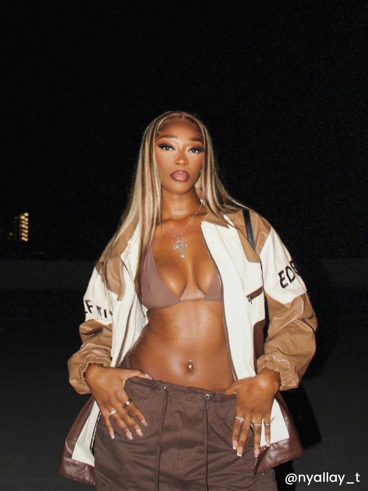 Aelfric Eden Color Blocking Patchwork Faux Leather Jacket sold by Aelfric Eden product image thumbnail 3