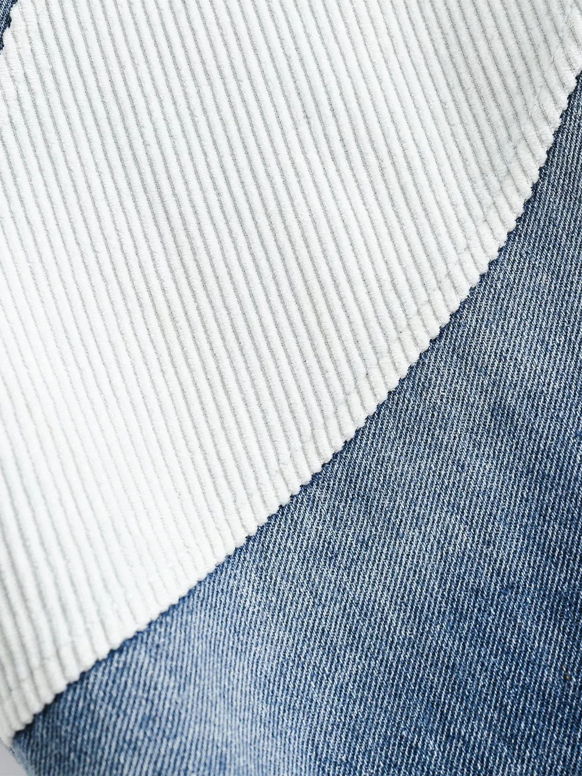 Aelfric Eden Corduroy Patchwork Denim Racing Jacket sold by Aelfric Eden product image thumbnail 4