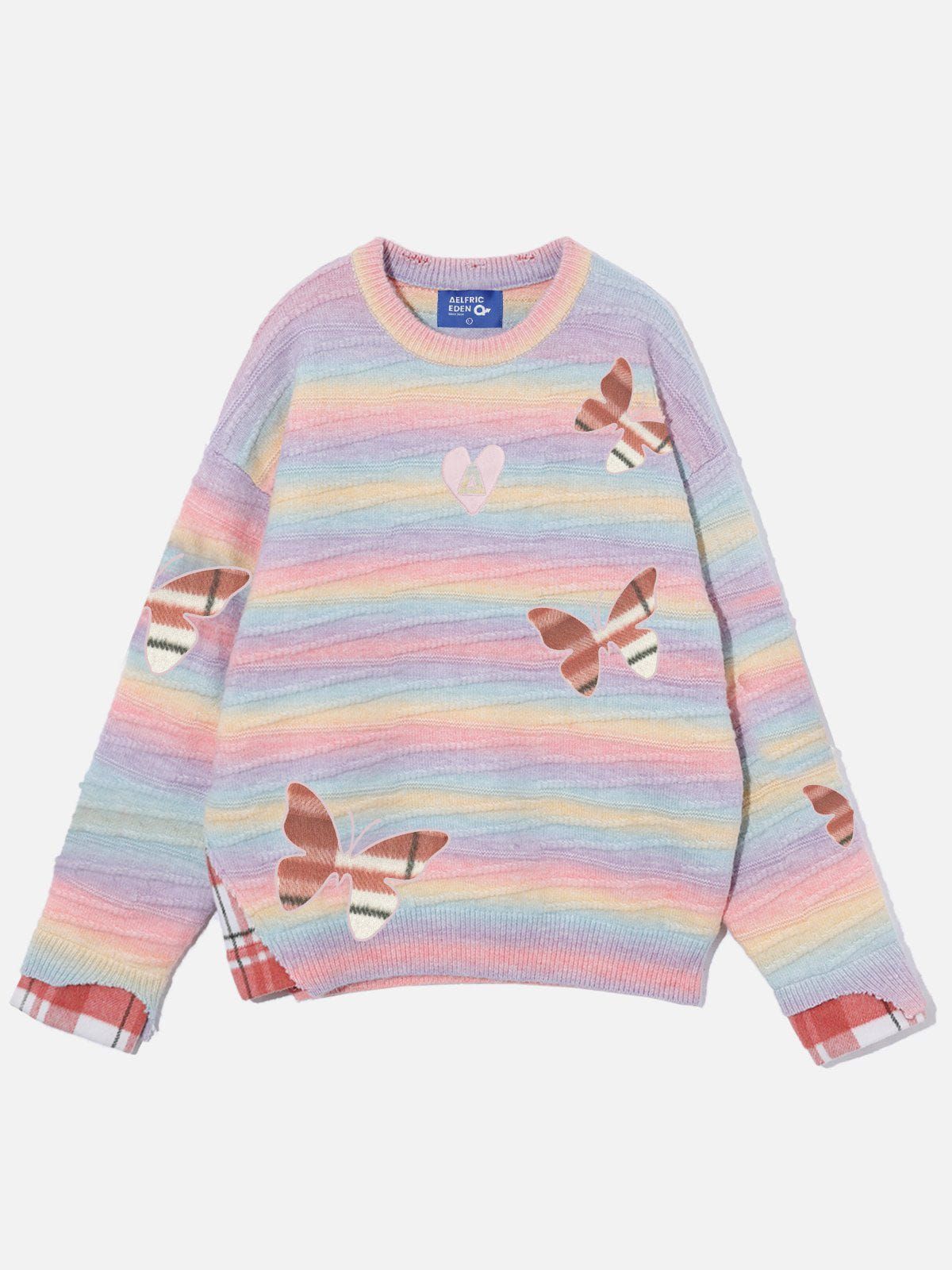 Aelfric Eden Colorful Stripe Butterfly Sweater sold by Aelfric Eden
