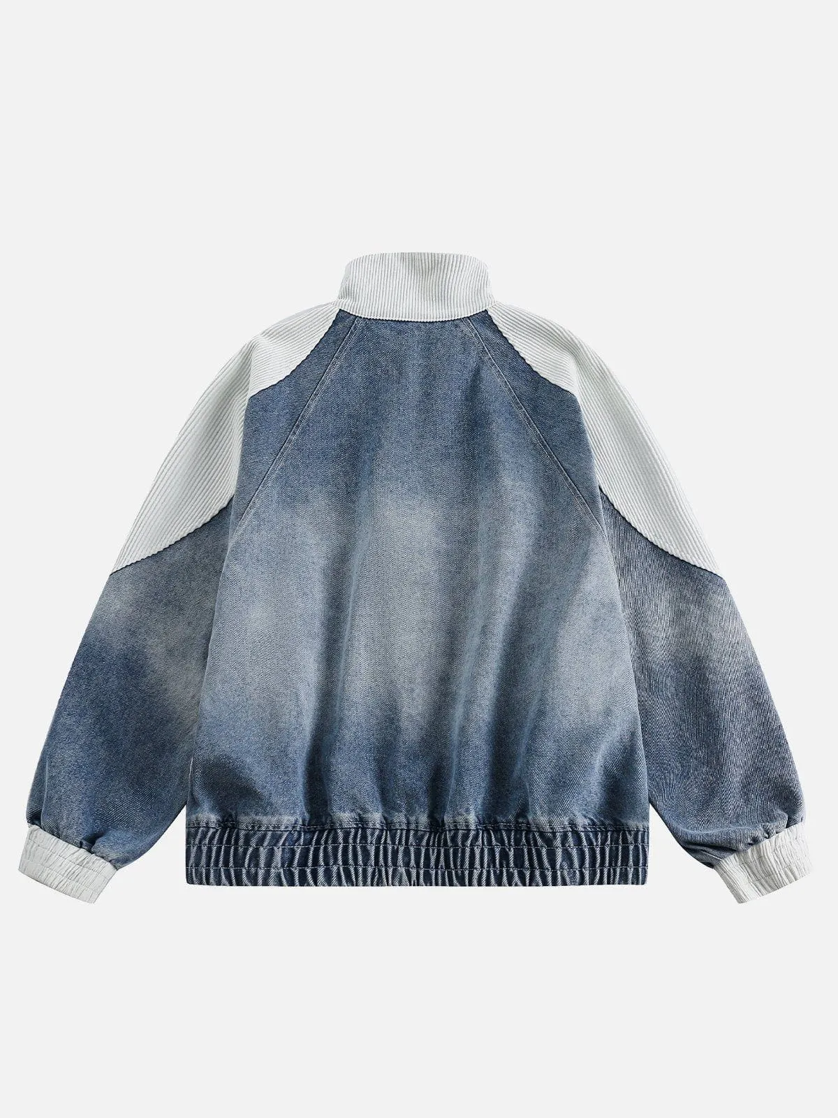 Aelfric Eden Corduroy Patchwork Denim Racing Jacket sold by Aelfric Eden product image thumbnail 2