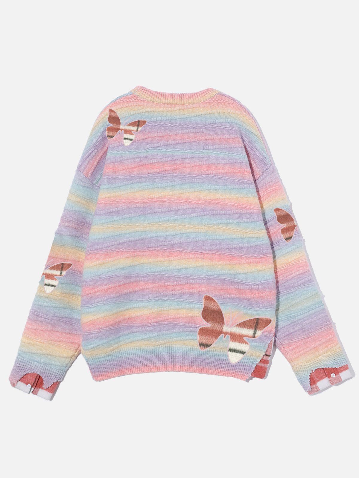 Aelfric Eden Colorful Stripe Butterfly Sweater sold by Aelfric Eden product image thumbnail 2