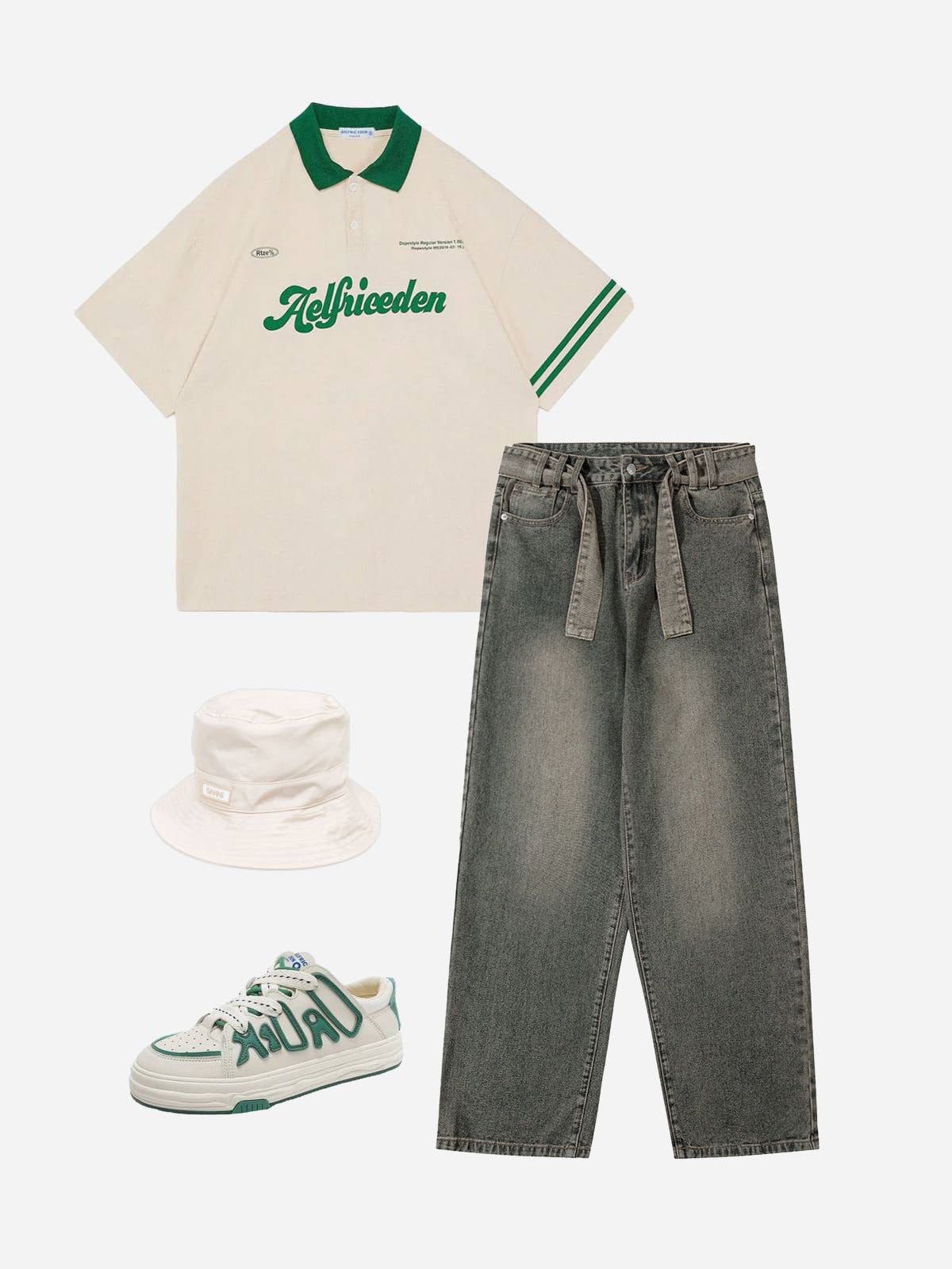 Aelfric Eden Vintage Belt Decoration Jeans sold by Aelfric Eden product image thumbnail 4