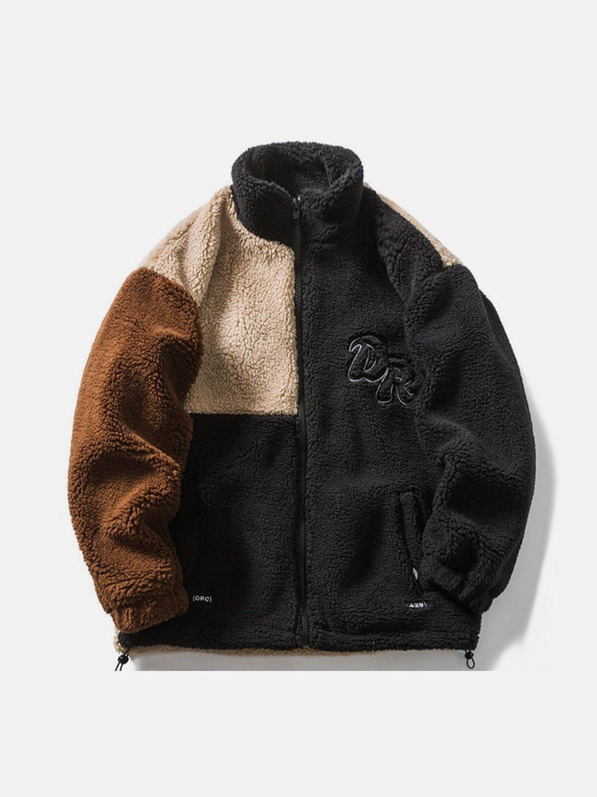 Aelfric Eden Color Block Patchwork Sherpa Coat sold by Aelfric Eden