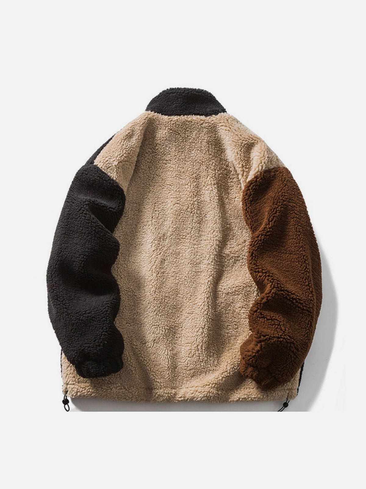 Aelfric Eden Color Block Patchwork Sherpa Coat sold by Aelfric Eden product image thumbnail 2