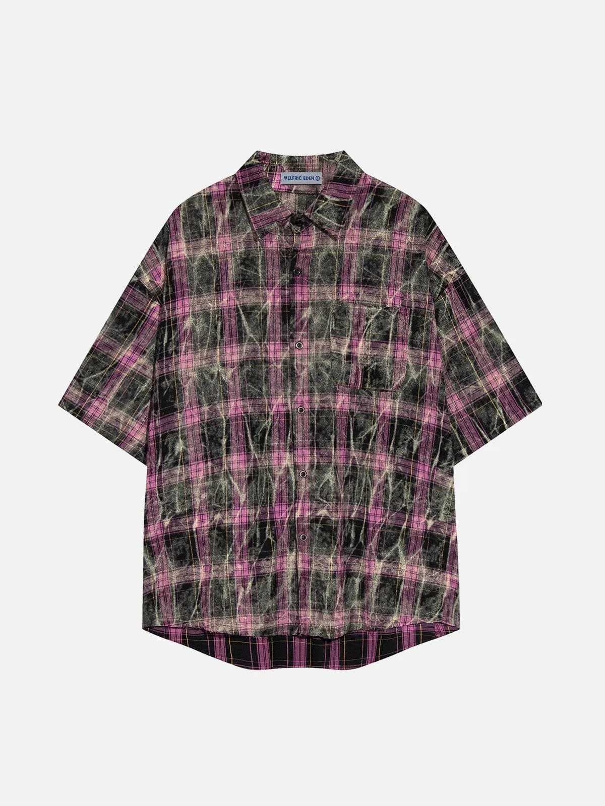 Aelfric Eden Plaid Texture Short Sleeve Shirt sold by Aelfric Eden