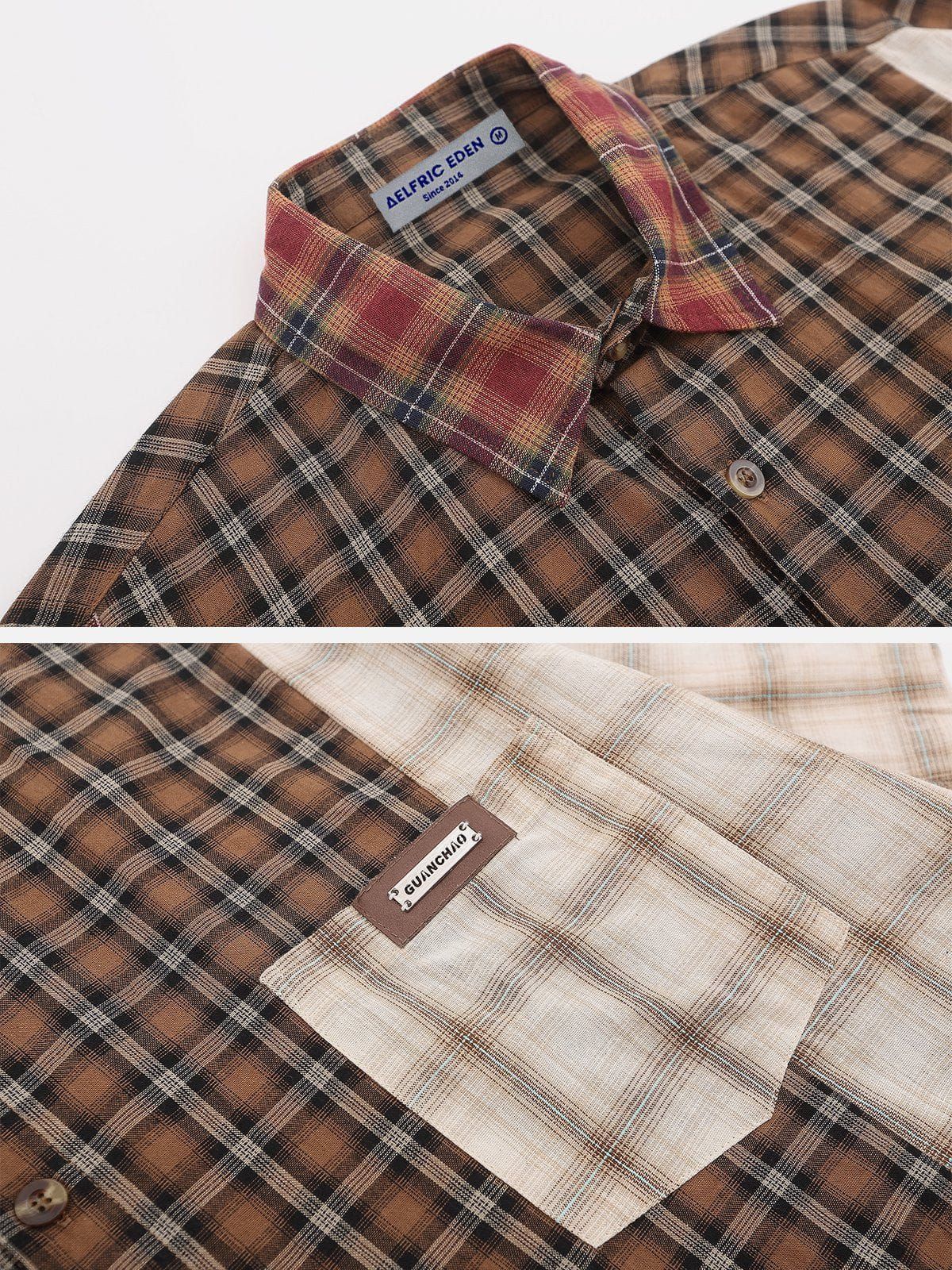 Aelfric Eden Color Blocking Short Sleeve Shirts sold by Aelfric Eden product image thumbnail 3