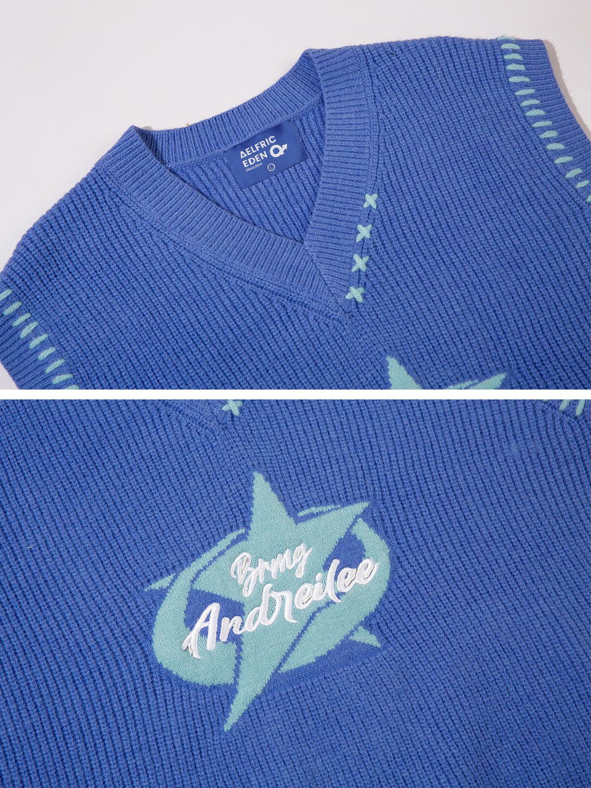 Aelfric Eden String Star Jacquard Sweater Vest sold by Aelfric Eden product image thumbnail 4