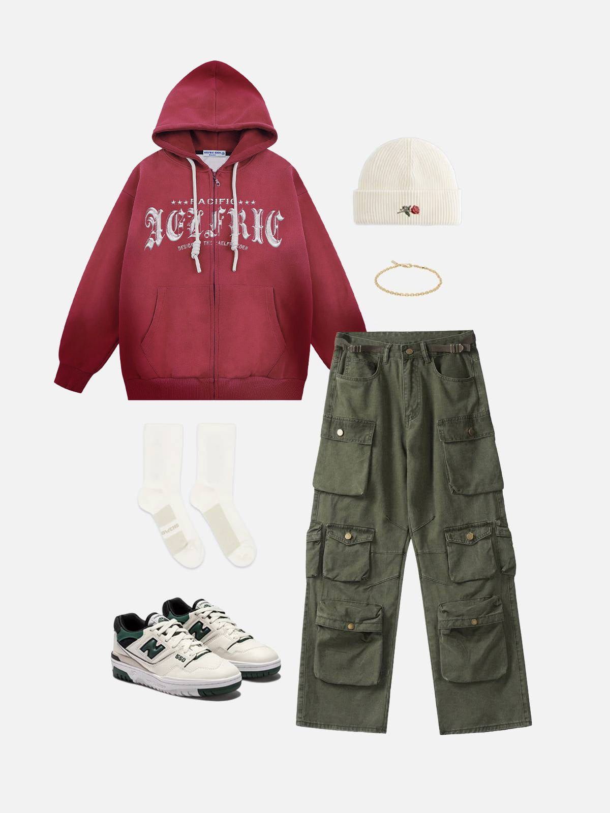 Aelfric Eden Vintage Printing Washed Hoodie sold by Aelfric Eden product image thumbnail 3