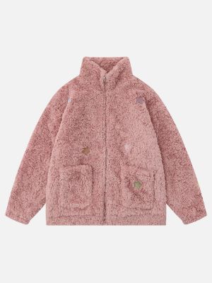 Aelfric Eden Embroidery Star Fluffy Sherpa Coat sold by Aelfric Eden