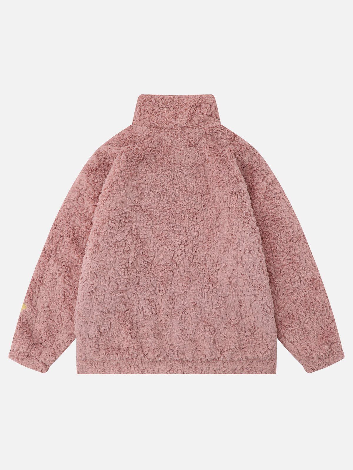 Aelfric Eden Embroidery Star Fluffy Sherpa Coat sold by Aelfric Eden product image thumbnail 3