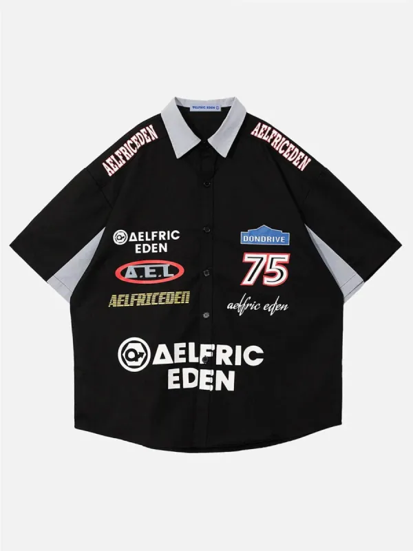 Aelfric Eden Lapel Racing Short Sleeve Shirt sold by Aelfric Eden