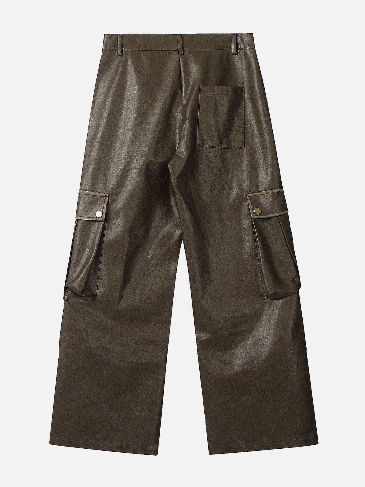 Aelfric Eden Big Pocket Wrinkle PU Cargo Pants sold by Aelfric Eden product image thumbnail 3