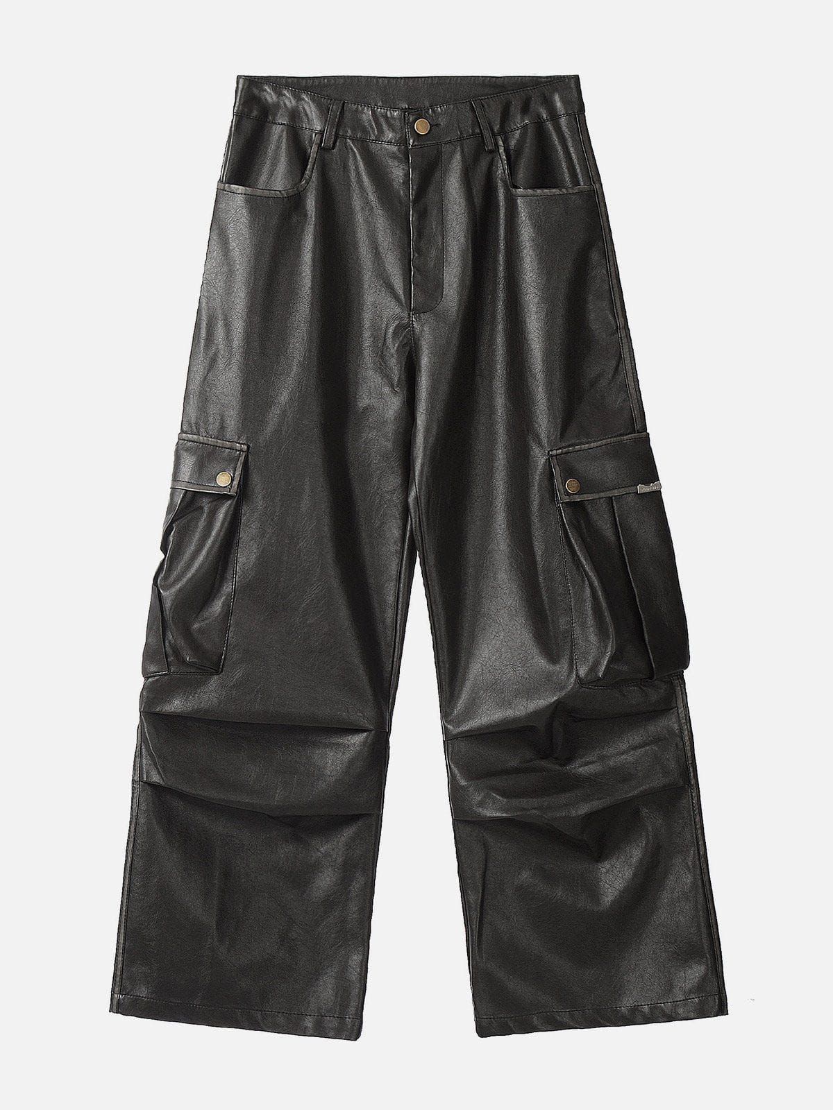 Aelfric Eden Big Pocket Wrinkle PU Cargo Pants sold by Aelfric Eden product image thumbnail 2