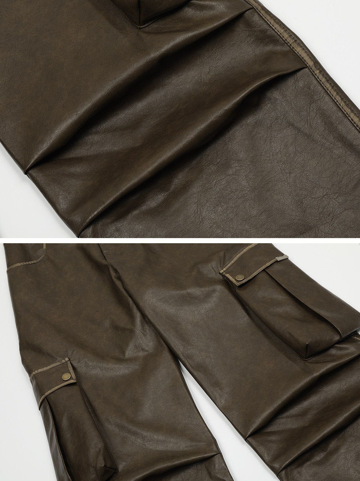 Aelfric Eden Big Pocket Wrinkle PU Cargo Pants sold by Aelfric Eden product image thumbnail 4