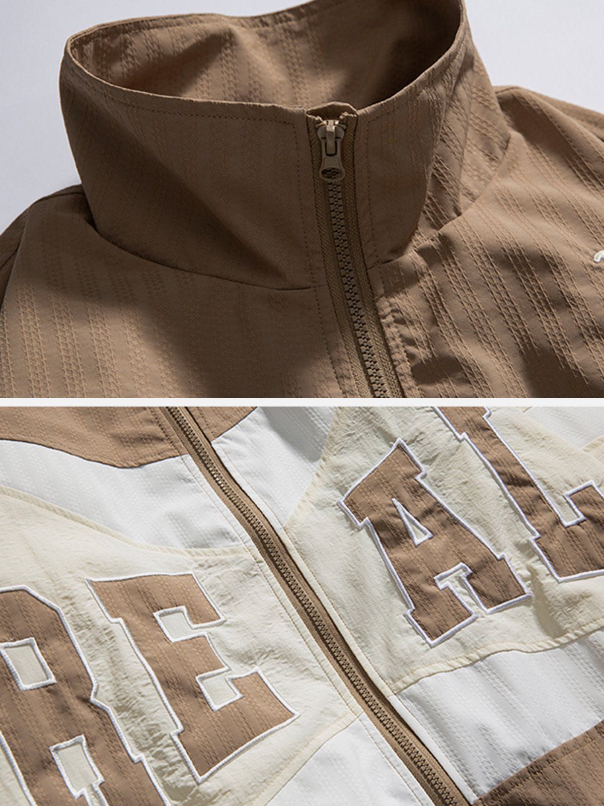 Aelfric Eden REAL Colorblock Embroidered Letter Jacket sold by Aelfric Eden product image thumbnail 6