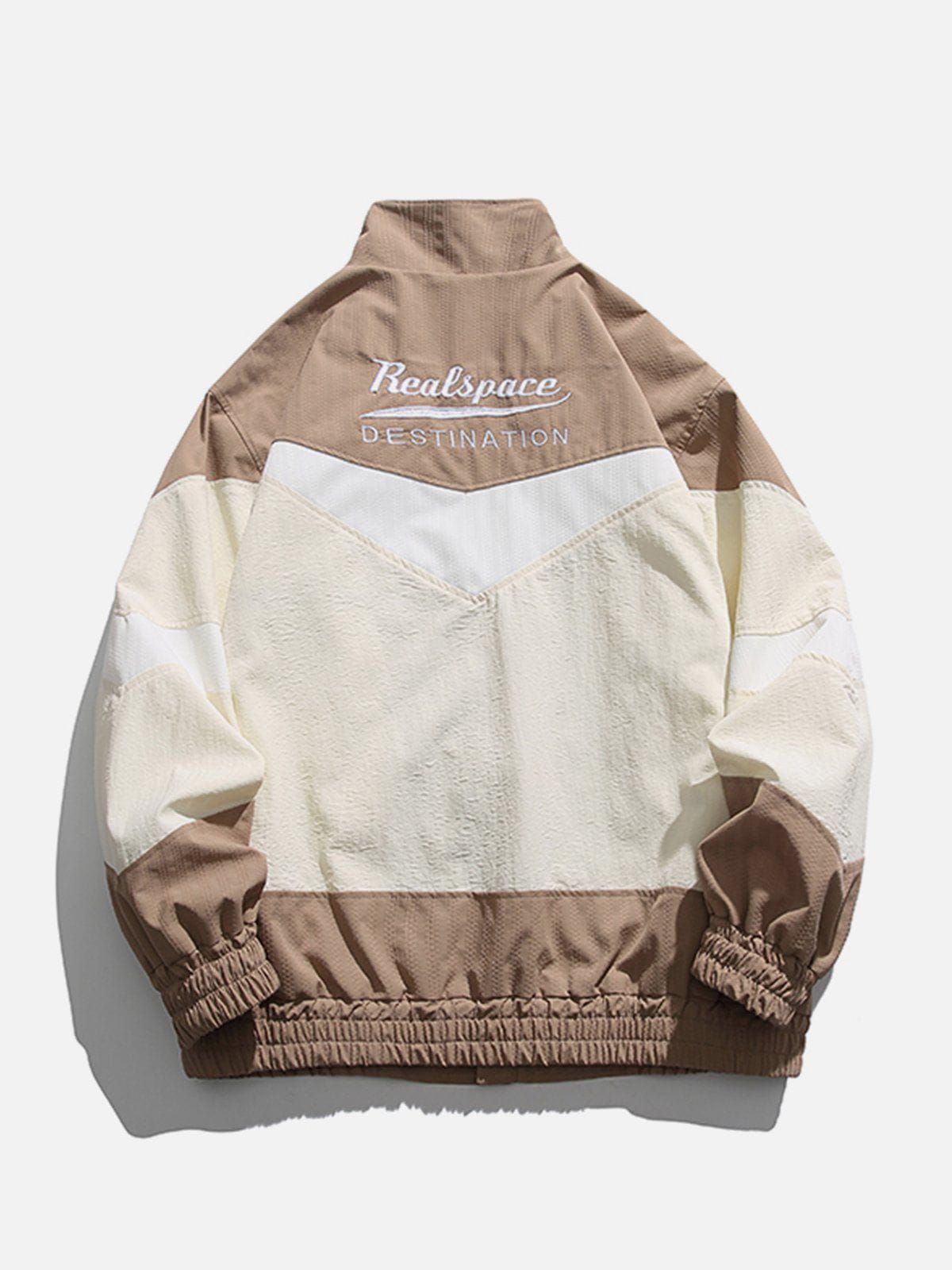 Aelfric Eden REAL Colorblock Embroidered Letter Jacket sold by Aelfric Eden product image thumbnail 5