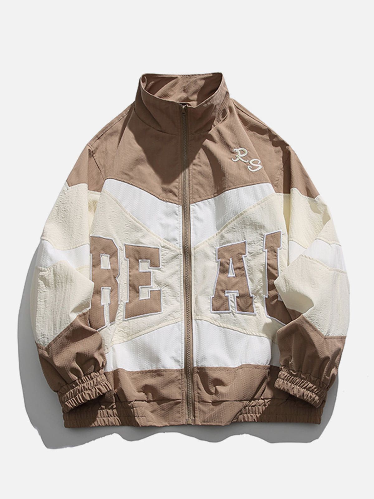 Aelfric Eden REAL Colorblock Embroidered Letter Jacket sold by Aelfric Eden product image thumbnail 4