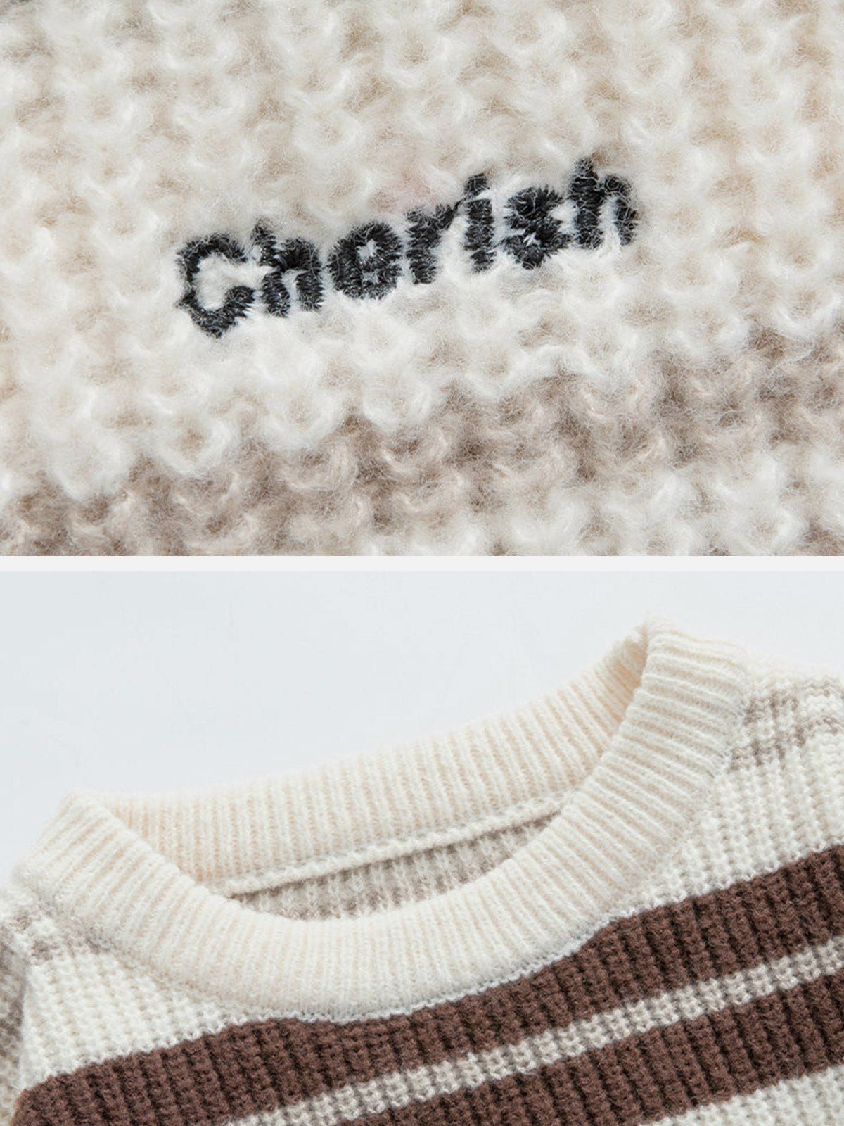 Aelfric Eden Striped Embroidery Knit Sweater sold by Aelfric Eden product image thumbnail 5