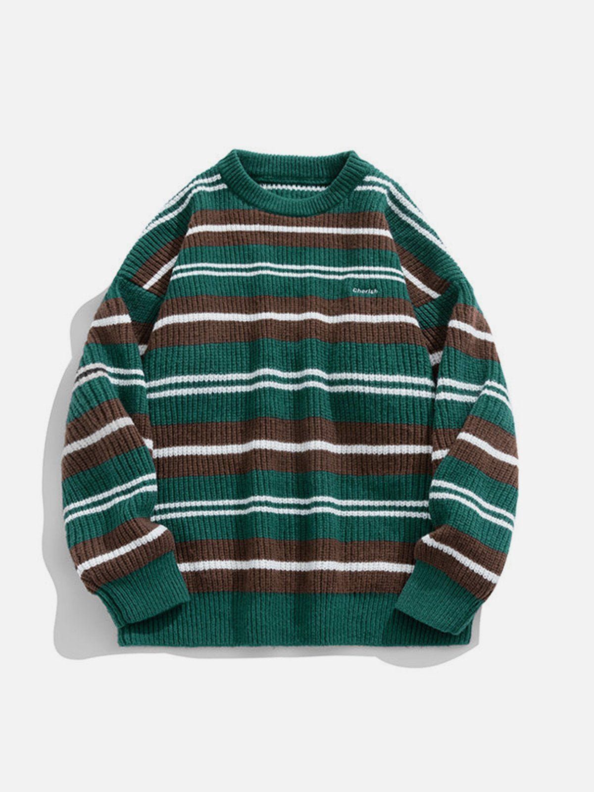 Aelfric Eden Striped Embroidery Knit Sweater sold by Aelfric Eden product image thumbnail 4