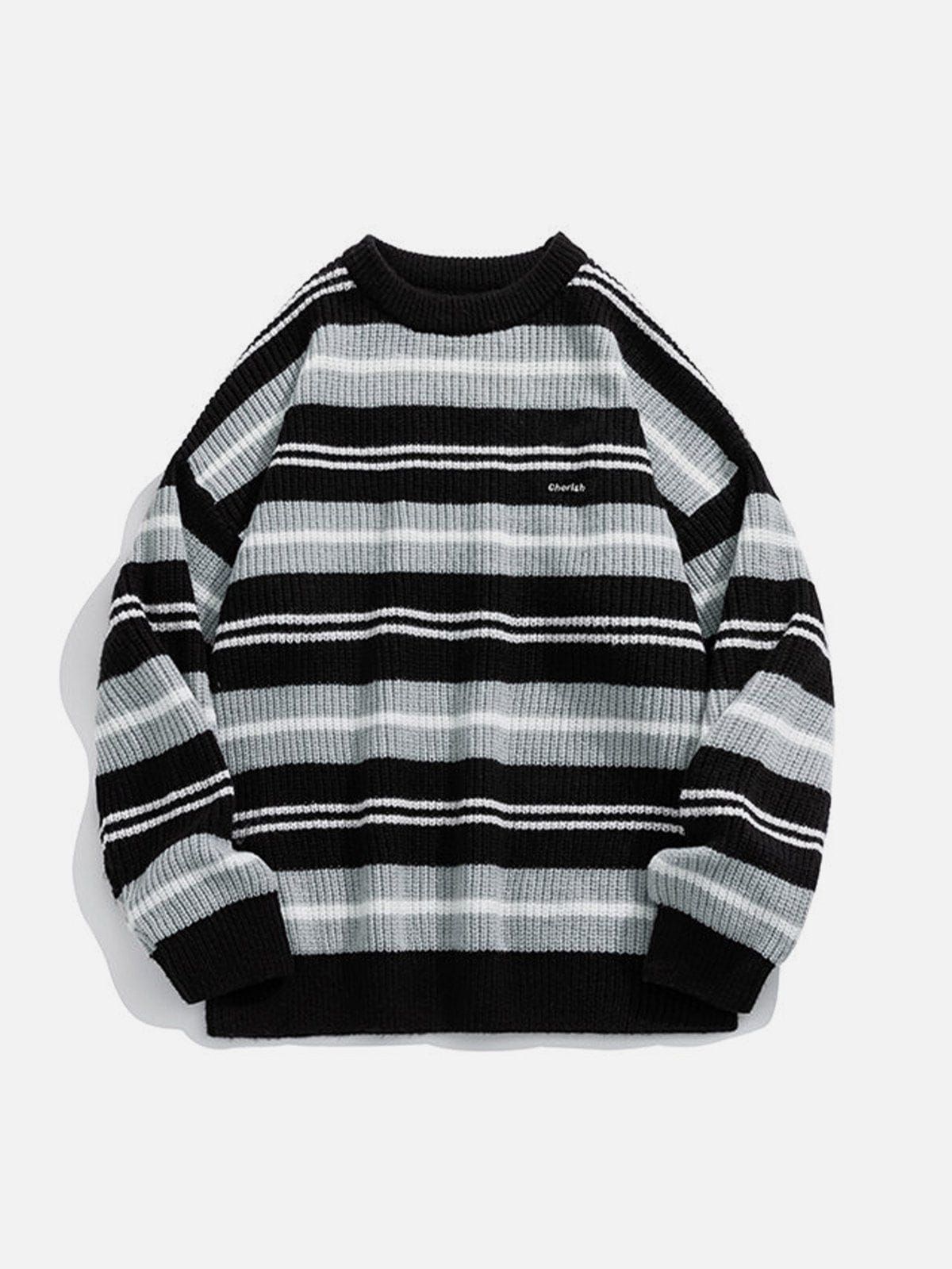 Aelfric Eden Striped Embroidery Knit Sweater sold by Aelfric Eden product image thumbnail 3