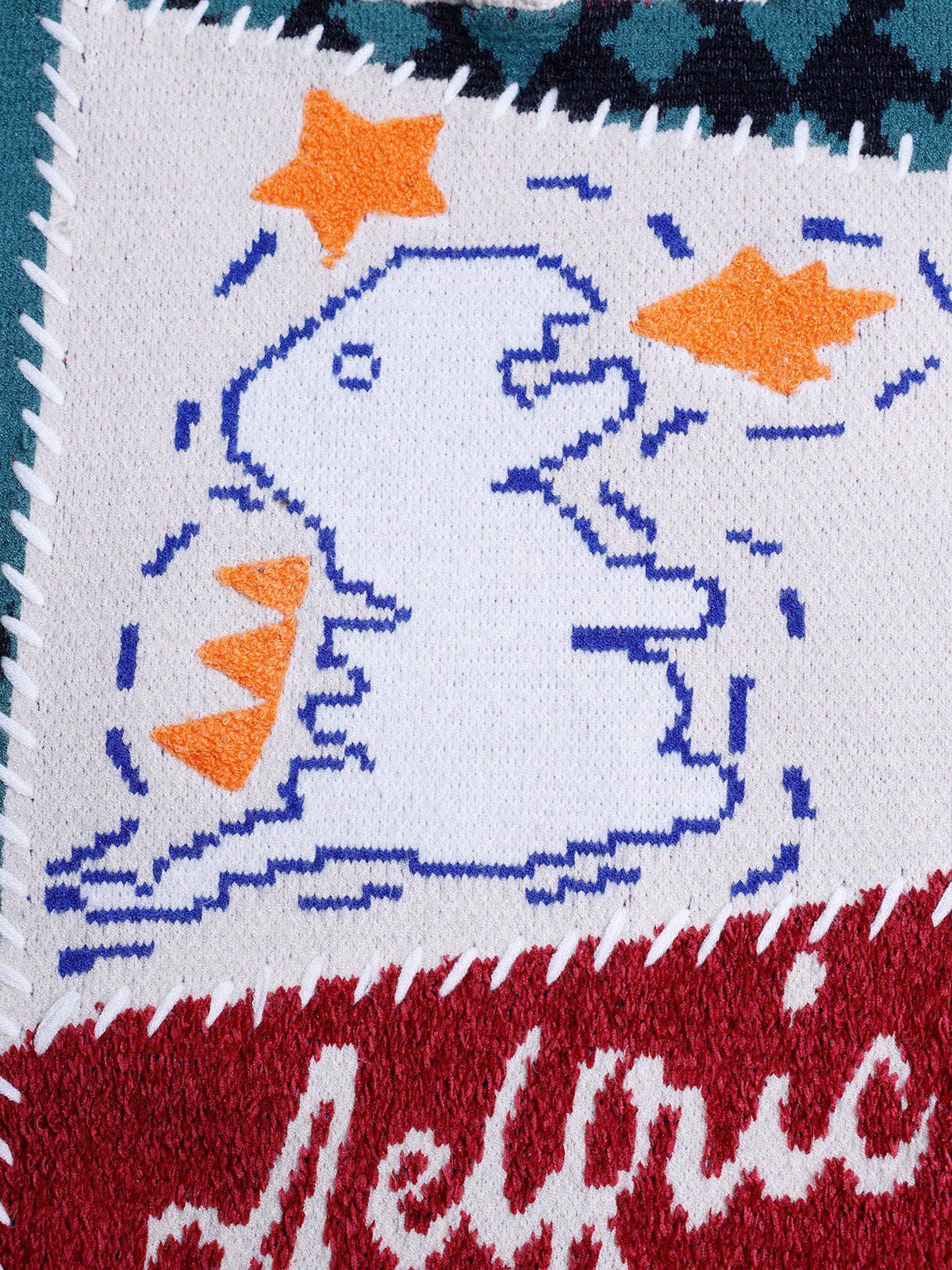 Aelfric Eden Cartoon Patchwork Wool Blend Sweater sold by Aelfric Eden product image thumbnail 3