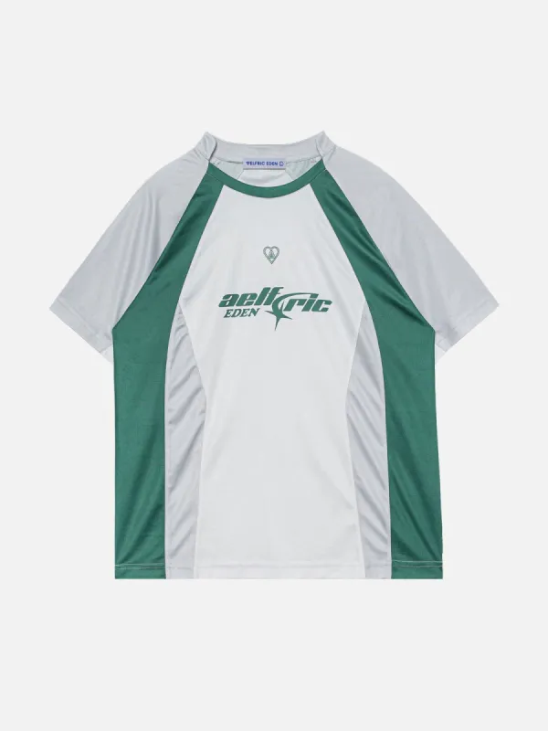 Aelfric Eden Grey Green Color Blocking Tee sold by Aelfric Eden