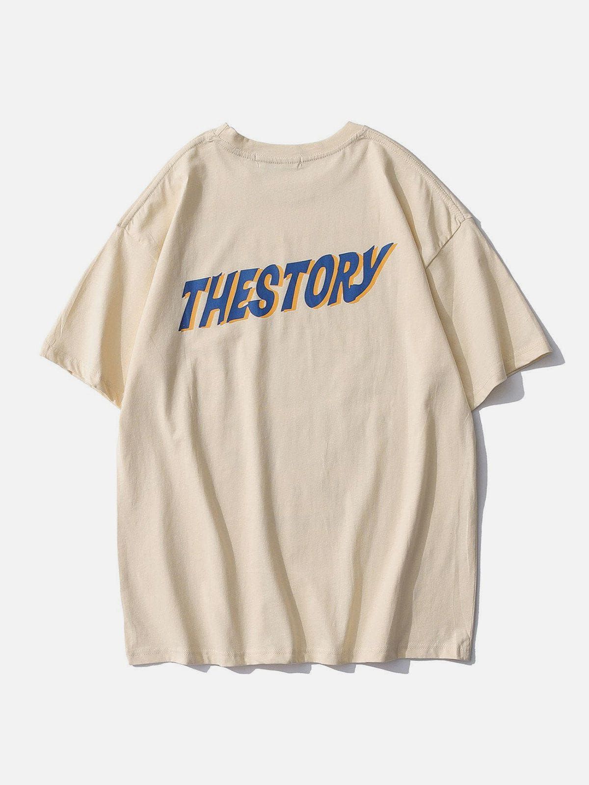 Aelfric Eden Vintage Letter Pattern Printing Oversized Tee sold by Aelfric Eden product image thumbnail 4