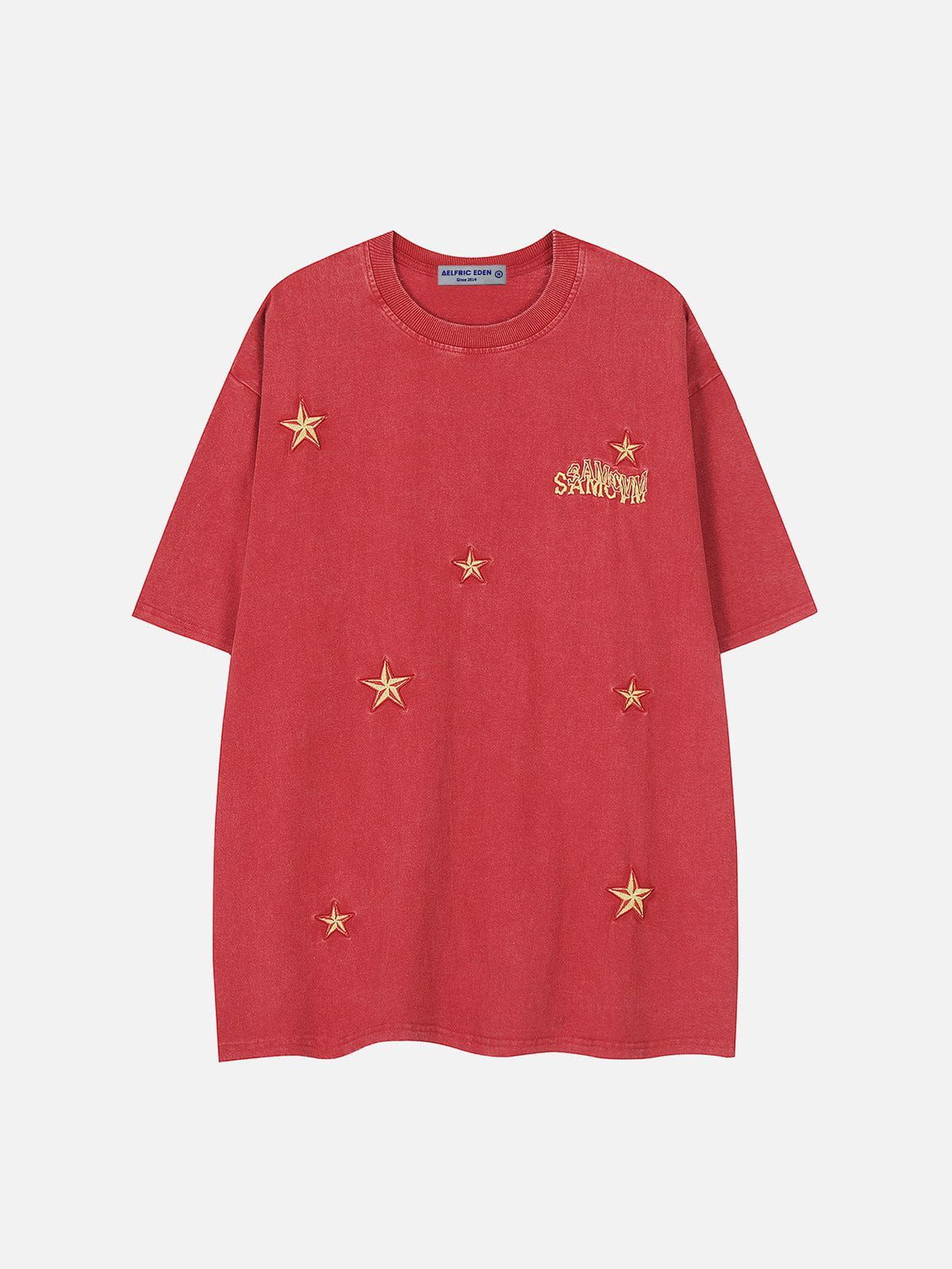 Aelfric Eden Washed Star Embroidery Tee sold by Aelfric Eden product image thumbnail 4