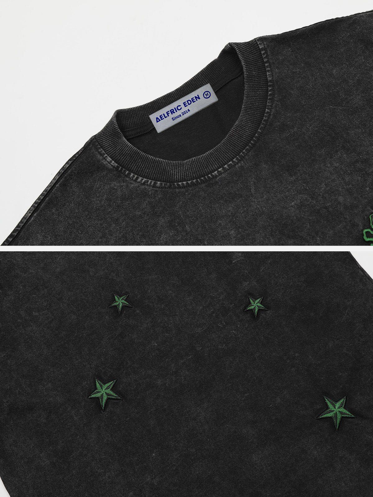 Aelfric Eden Washed Star Embroidery Tee sold by Aelfric Eden product image thumbnail 6