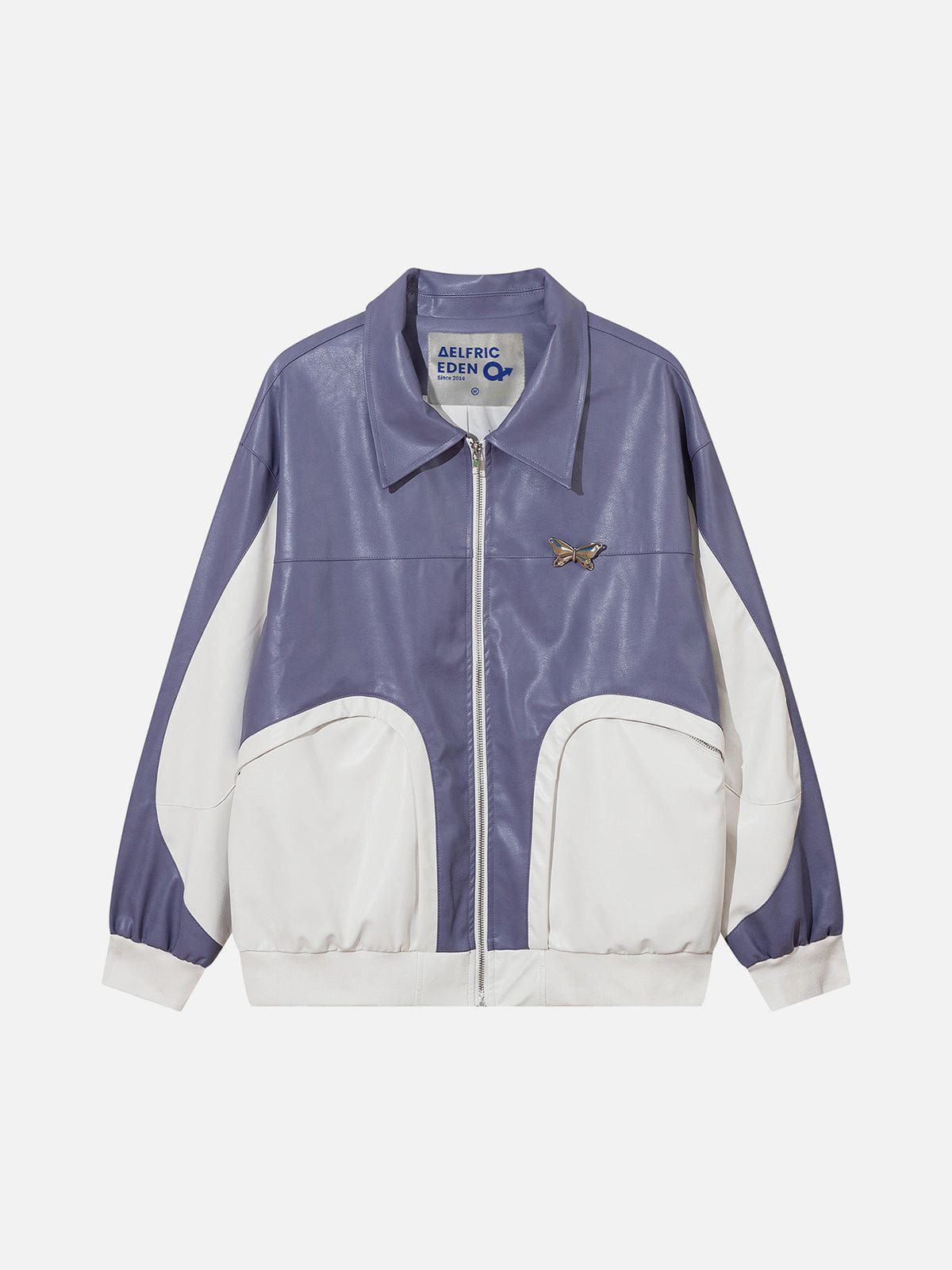 Aelfric Eden Color Blocking Faux Leather Jacket sold by Aelfric Eden