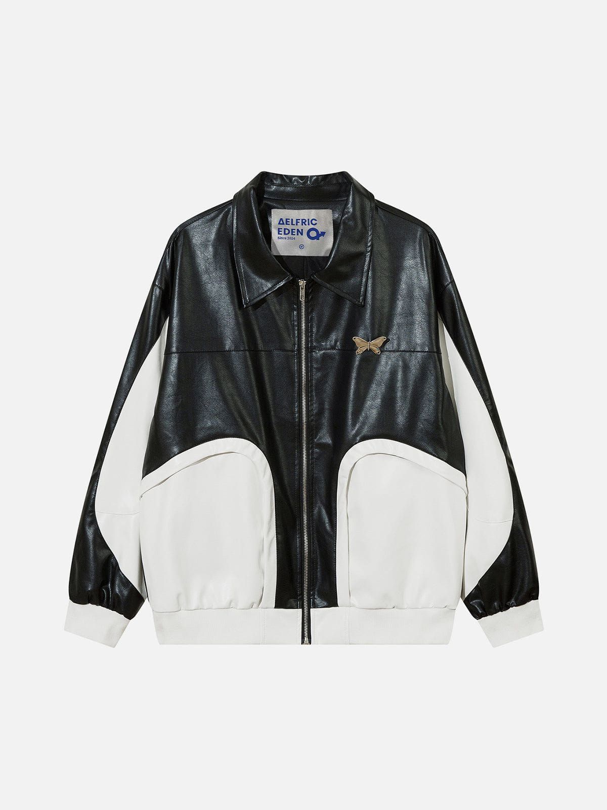 Aelfric Eden Color Blocking Faux Leather Jacket sold by Aelfric Eden product image thumbnail 2