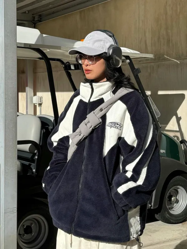 Aelfric Eden Corduroy Patchwork Sherpa Coat sold by Aelfric Eden