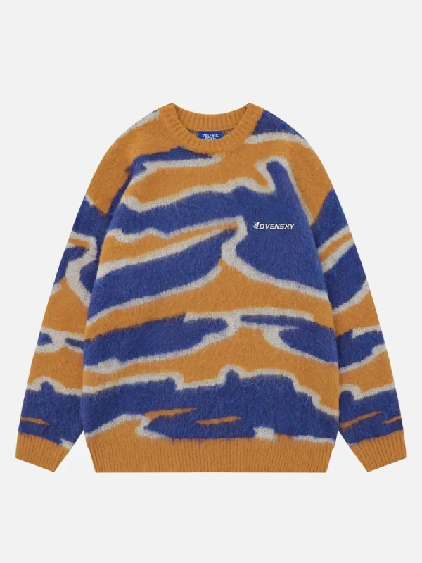 Aelfric Eden Color Blocking Wool Blend Sweater sold by Aelfric Eden