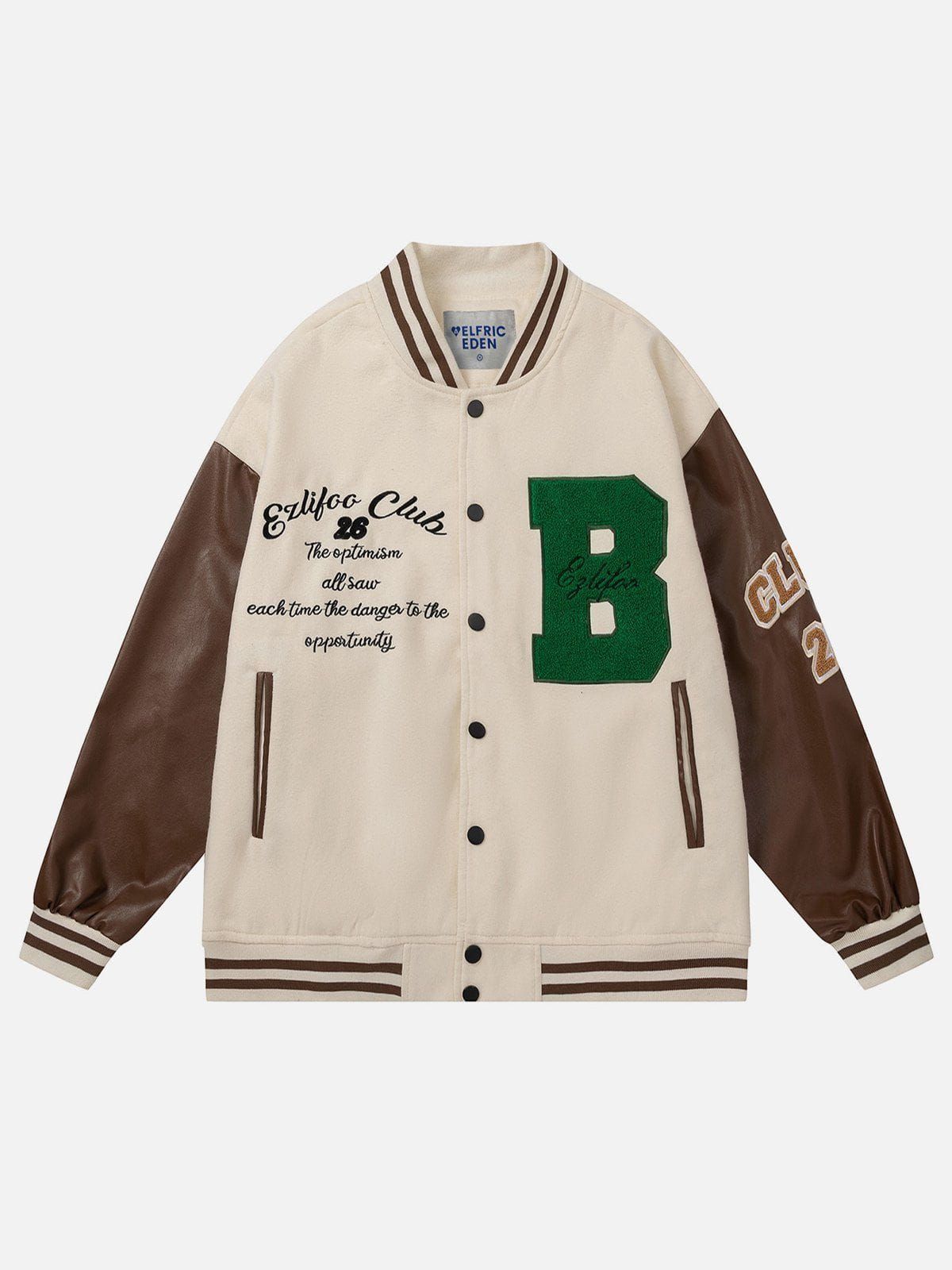 Aelfric Eden Flocking Letter Varsity Jacket sold by Aelfric Eden product image thumbnail 3