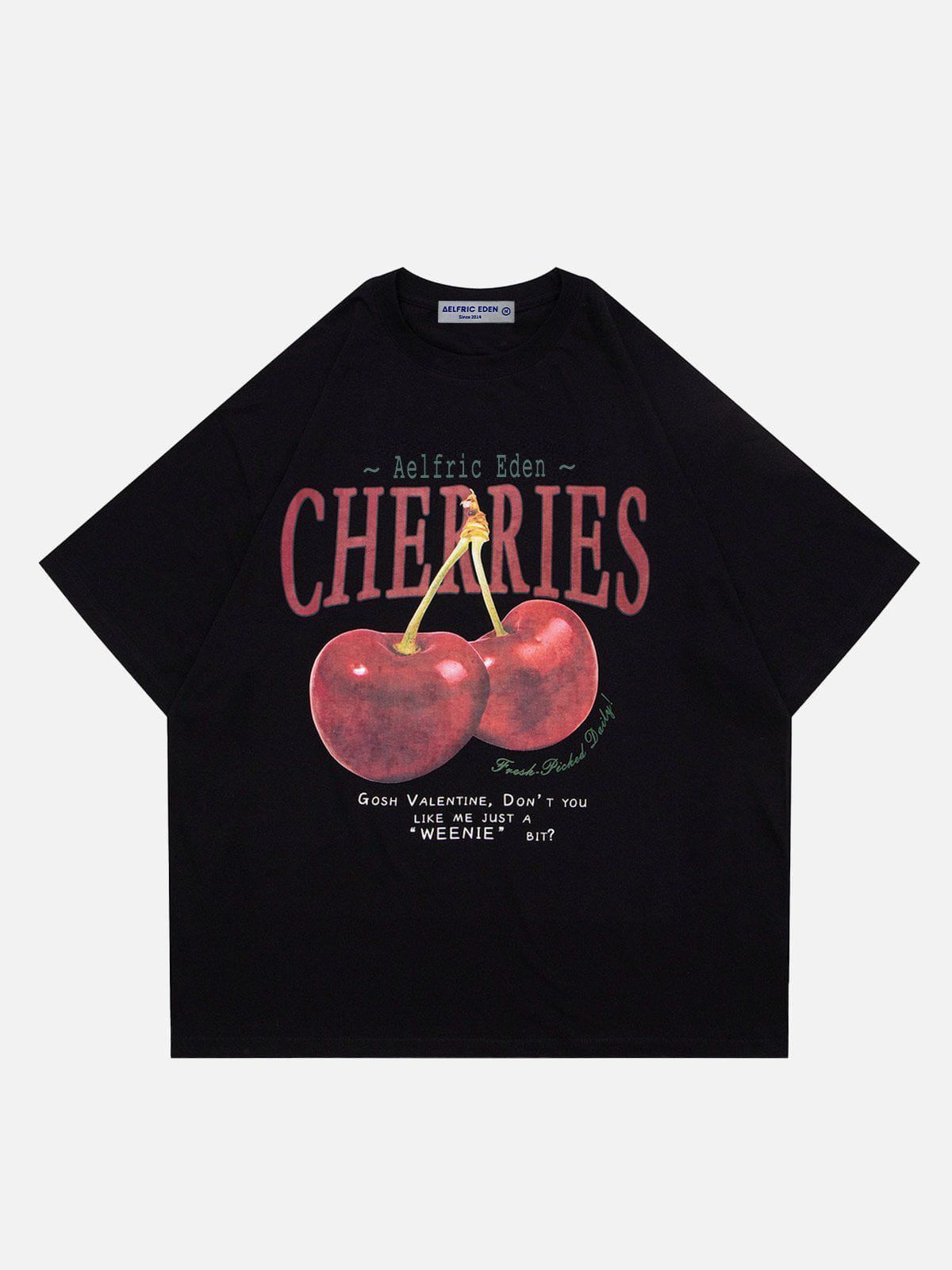AEL Vintage Cherry Print Tee sold by Aelfric Eden