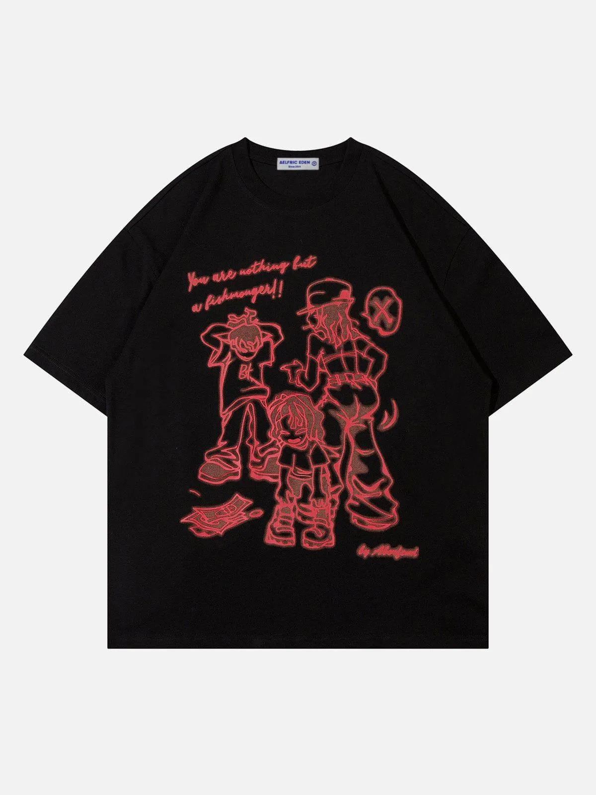 Aelfric Eden Hand Drawn Cartoon Character Graphic Tee sold by Aelfric Eden product image thumbnail 3
