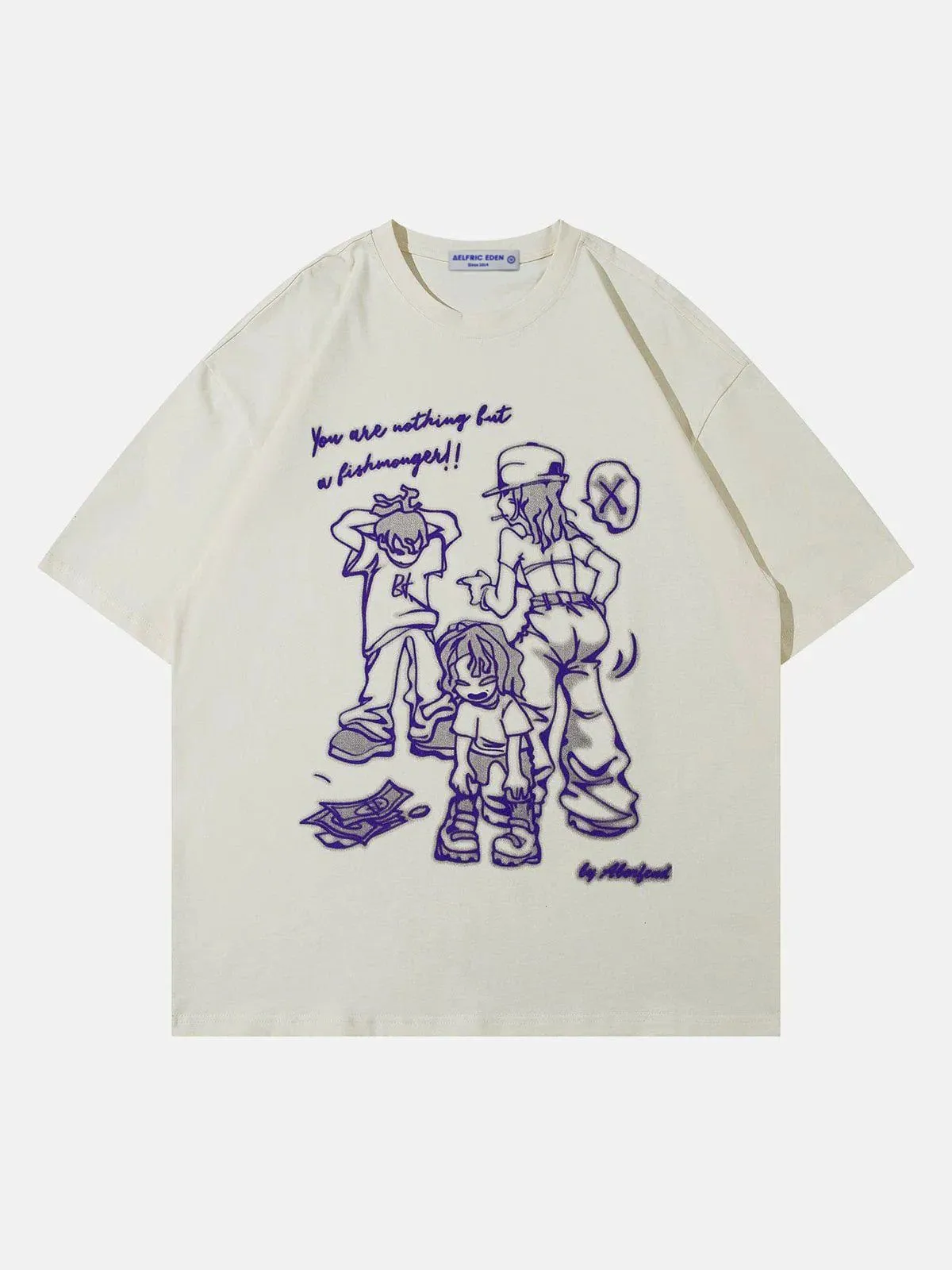 Aelfric Eden Hand Drawn Cartoon Character Graphic Tee sold by Aelfric Eden product image thumbnail 2