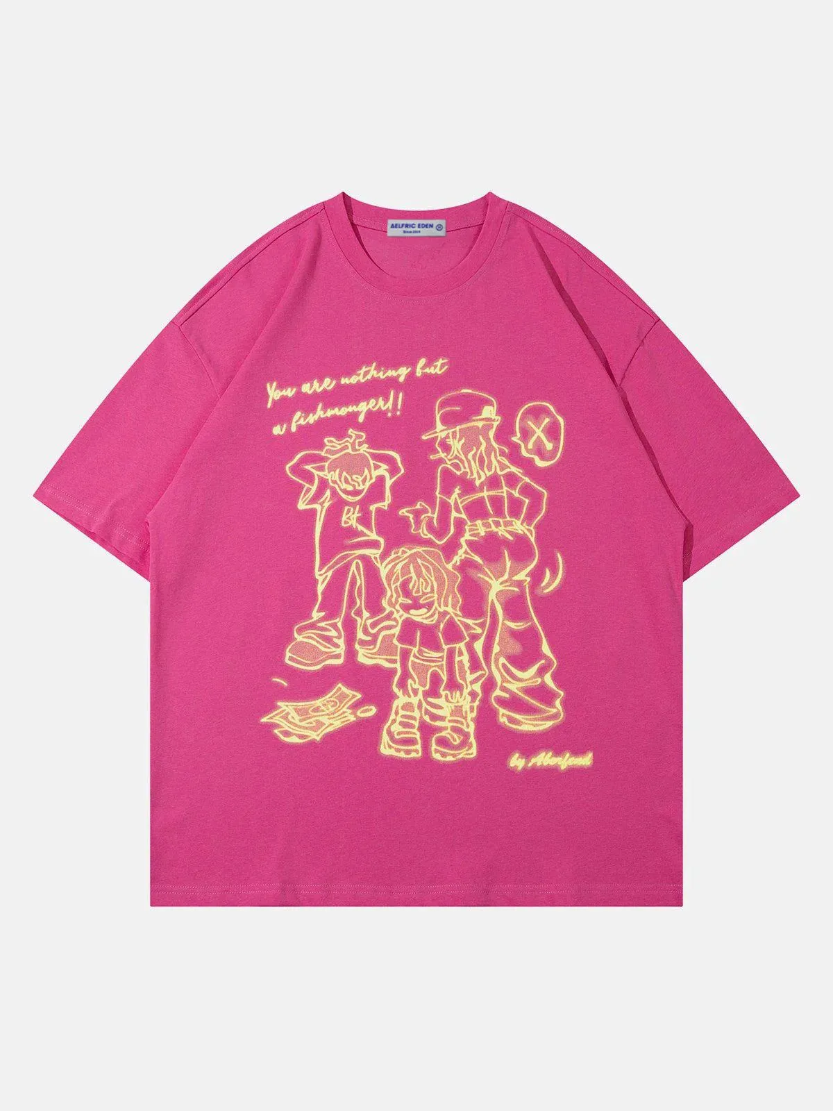 Aelfric Eden Hand Drawn Cartoon Character Graphic Tee sold by Aelfric Eden product image thumbnail 4