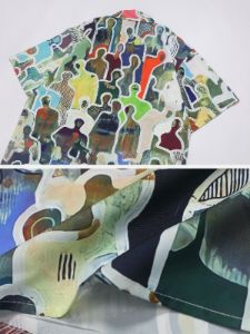 Aelfric Eden Urban Figure Graffiti Print Short Sleeve Shirt sold by Aelfric Eden