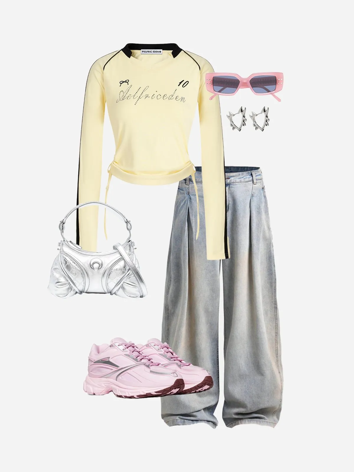 Aelfric Eden Sequin Decoration Long Sleeve Tee sold by Aelfric Eden product image thumbnail 2