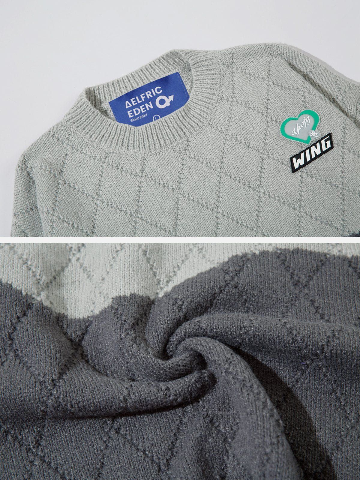 Aelfric Eden Color Blocking Rhomboid Sweater sold by Aelfric Eden product image thumbnail 3