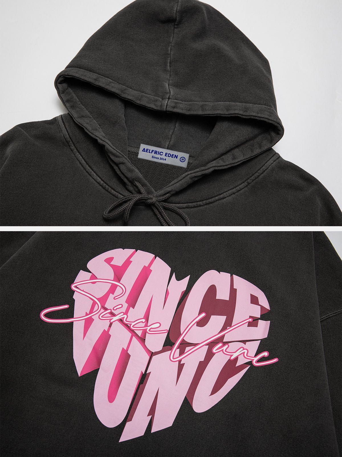 Aelfric Eden 3D Letter Heart Print Hoodie sold by Aelfric Eden product image thumbnail 5