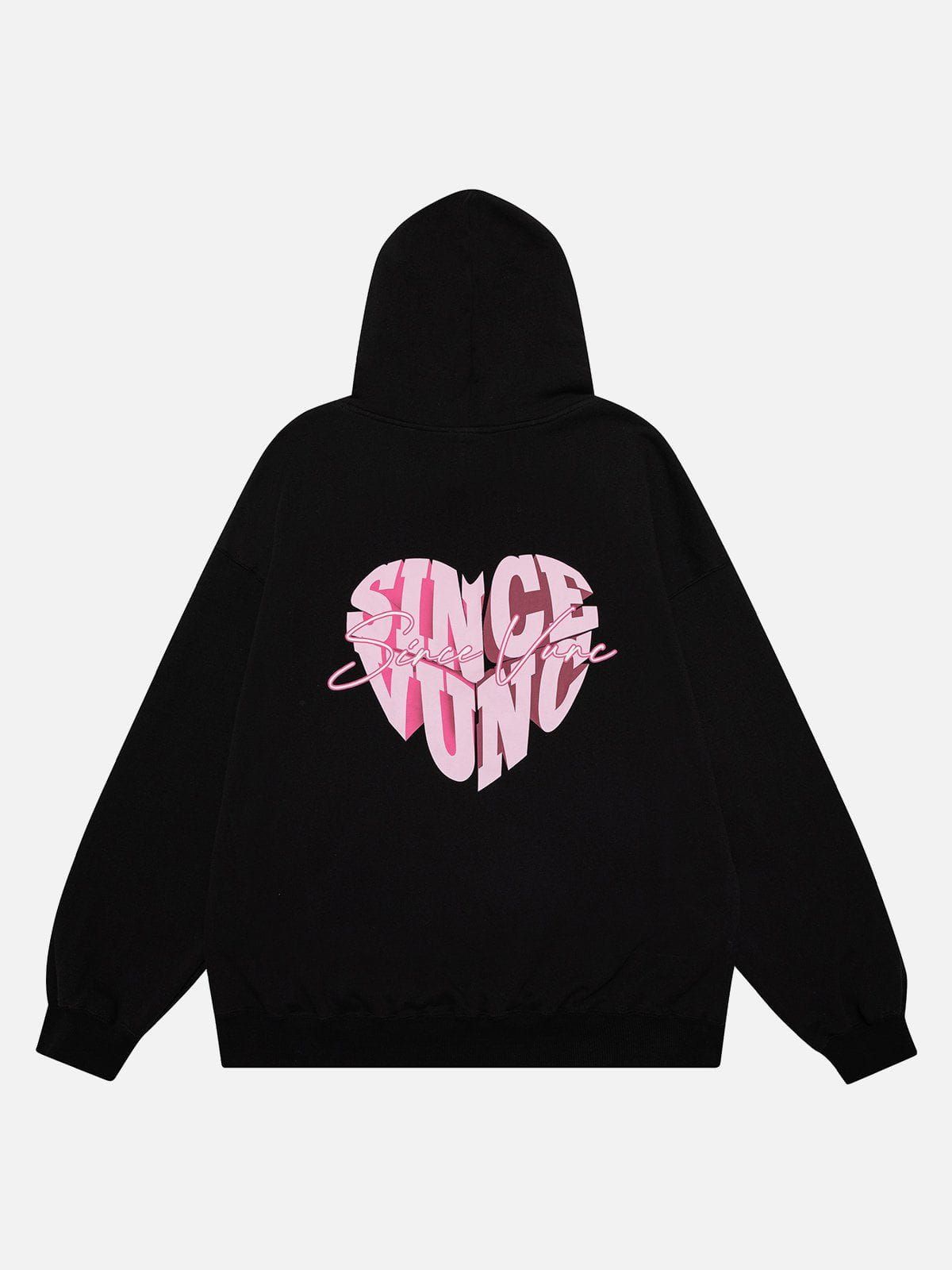 Aelfric Eden 3D Letter Heart Print Hoodie sold by Aelfric Eden