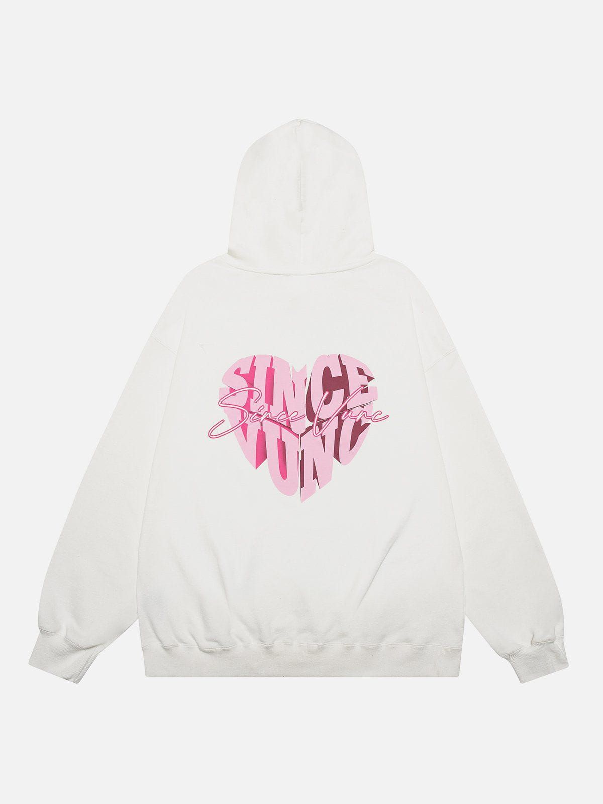 Aelfric Eden 3D Letter Heart Print Hoodie sold by Aelfric Eden product image thumbnail 2