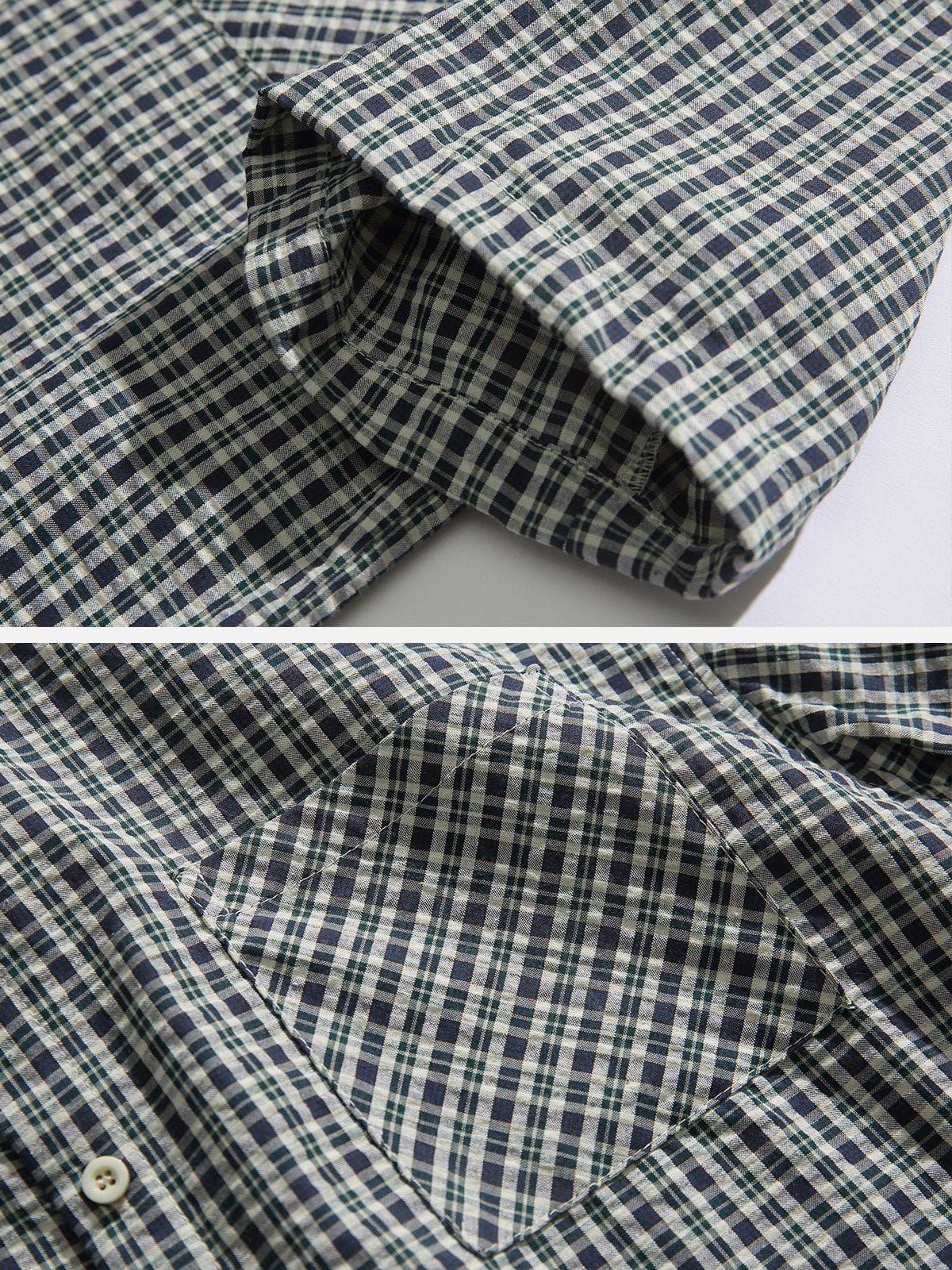 Aelfric Eden Vintage Checkered Short Sleeve Shirts sold by Aelfric Eden product image thumbnail 4