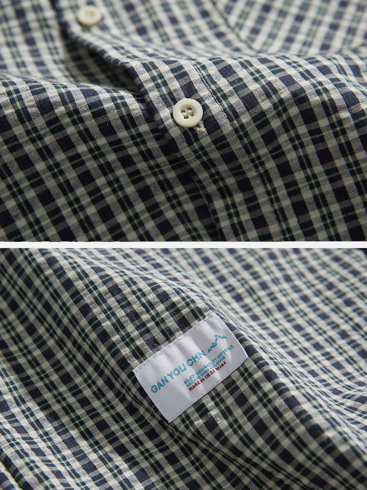 Aelfric Eden Vintage Checkered Short Sleeve Shirts sold by Aelfric Eden product image thumbnail 3