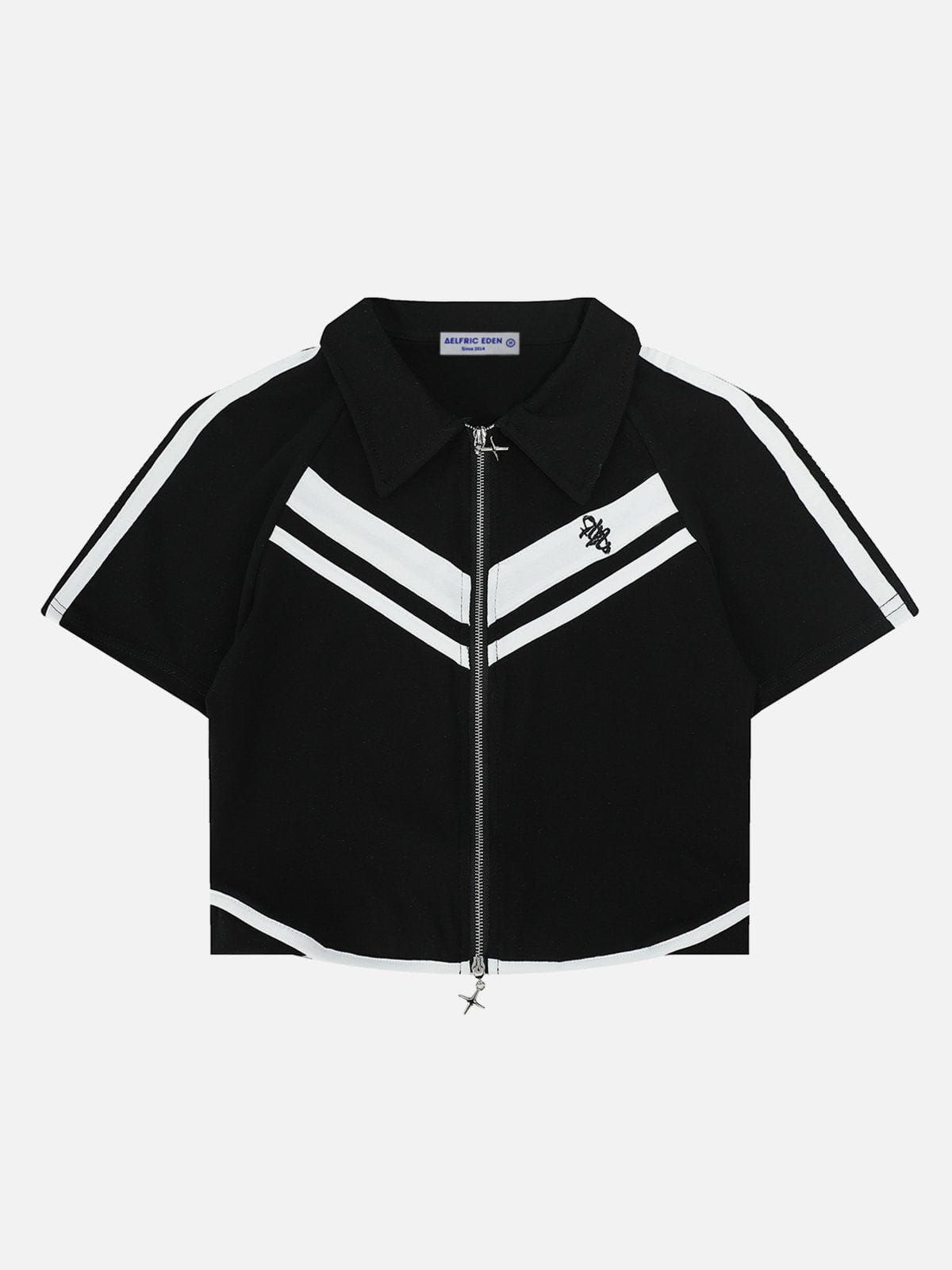 ZIP UP Polo Collar Tee sold by Aelfric Eden product image thumbnail 2