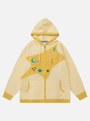 Aelfric Eden Star Embroidery Knitting Hoodie sold by Aelfric Eden