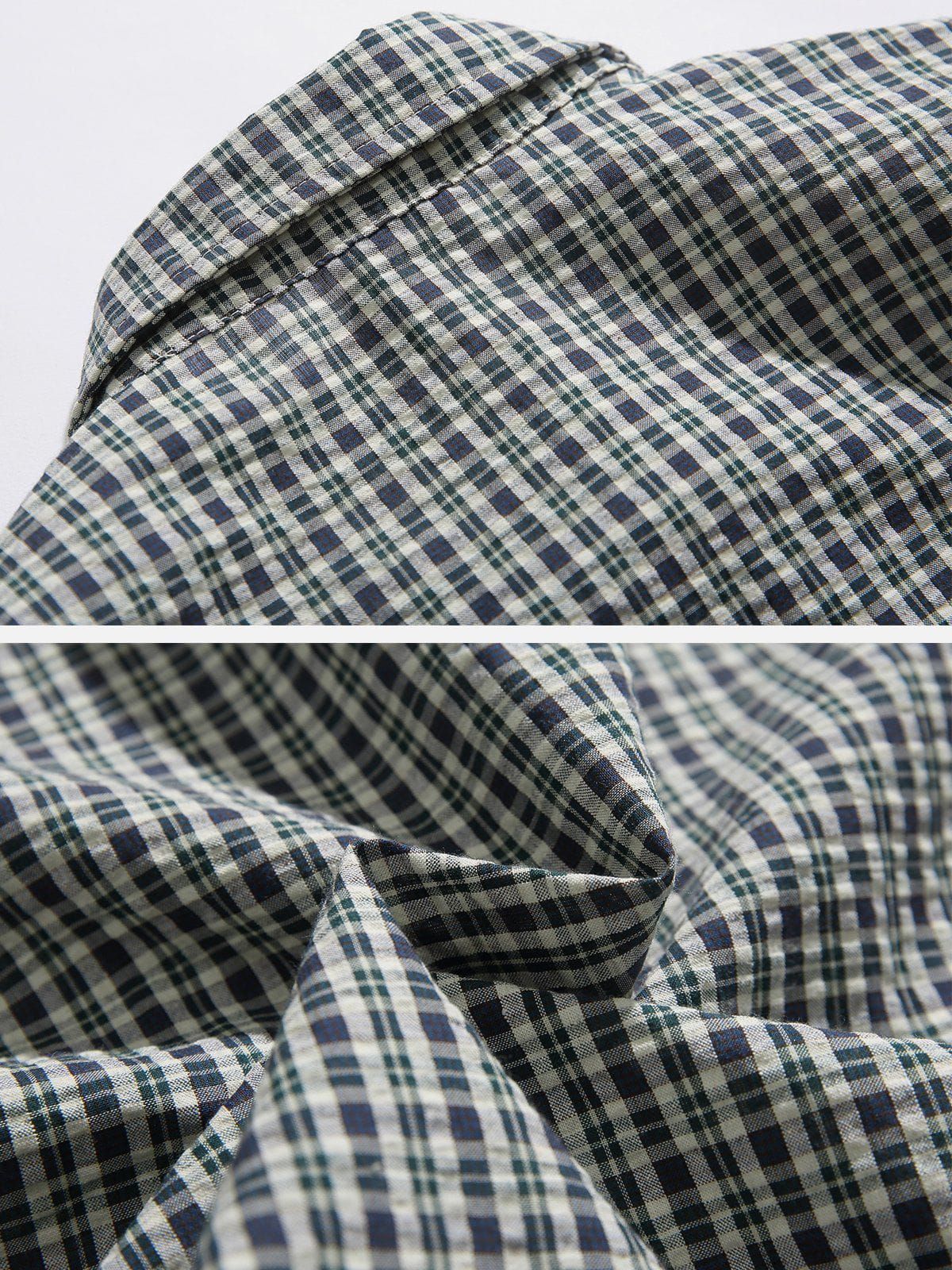 Aelfric Eden Vintage Checkered Short Sleeve Shirts sold by Aelfric Eden product image thumbnail 5